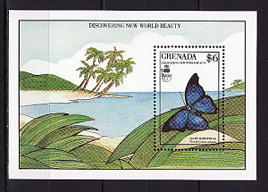 Гренада, 1990, Бабочки, блок